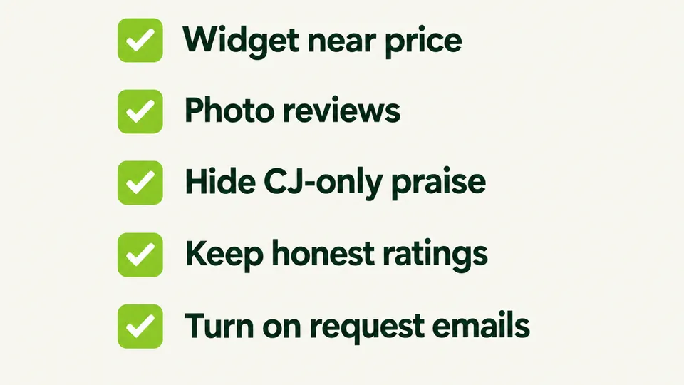 Checklist after importing CJdropshipping reviews to Shopify