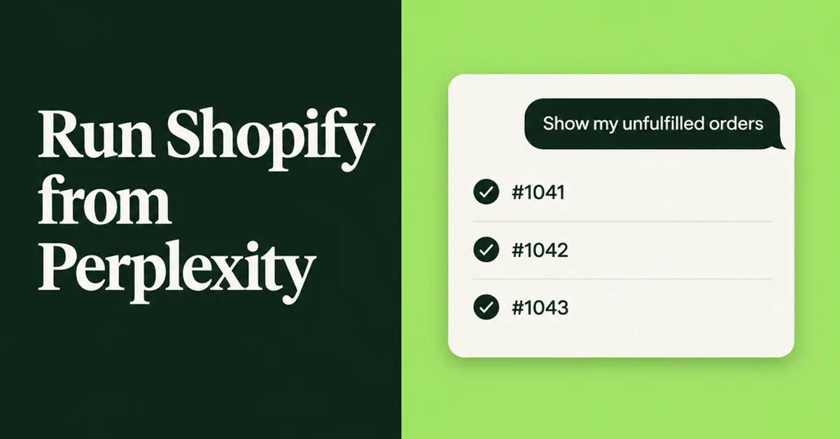 How to Use Perplexity with Shopify (Back-Office Guide for 2026)