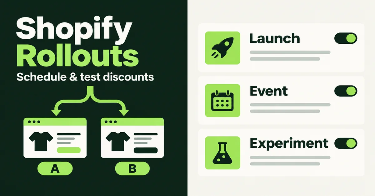 How to Schedule and Test Shopify Discounts with Rollouts (2026)